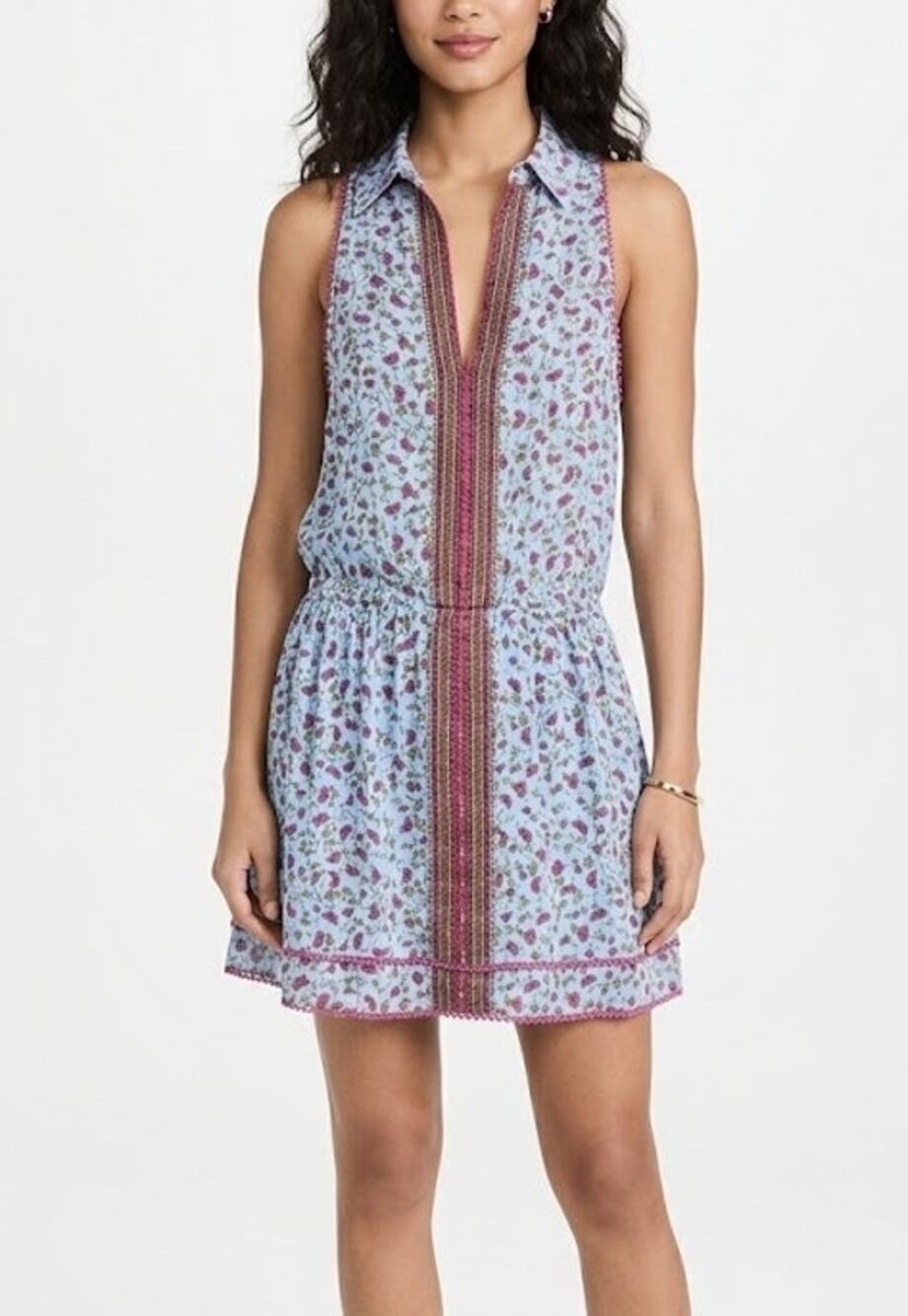 POUPETTE ST BARTH Floral Sleeveless Mini Dress Size M GUC